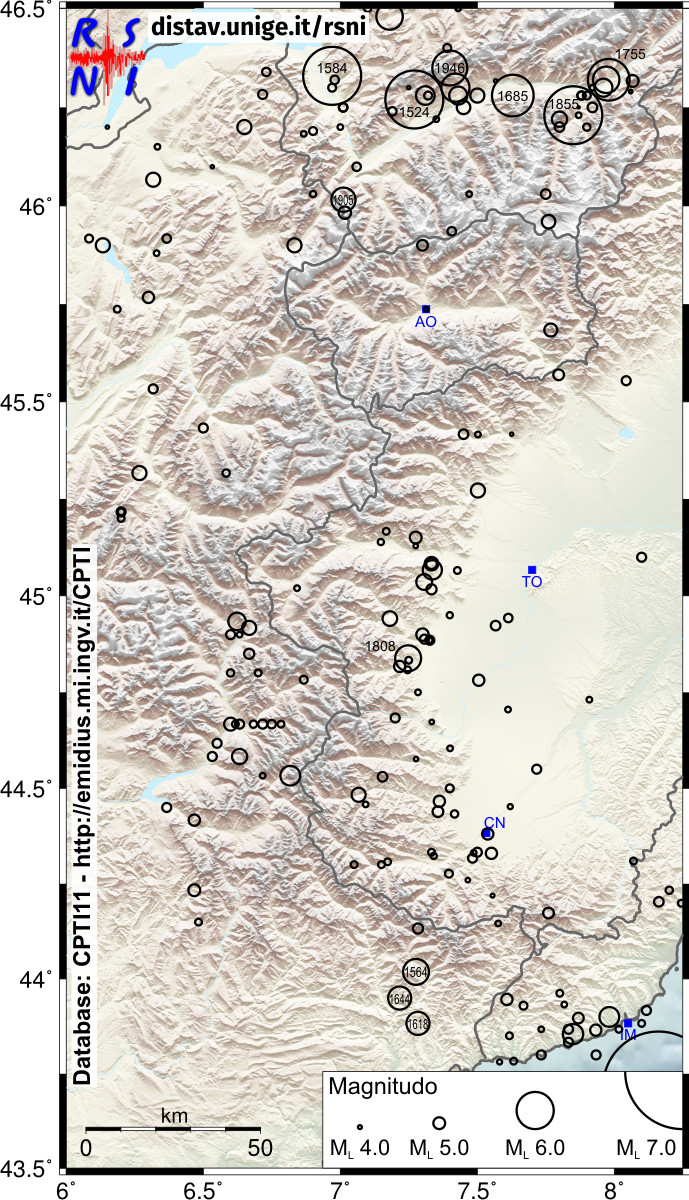 mappa-sismicità-strumentale-Alpi-occidentali