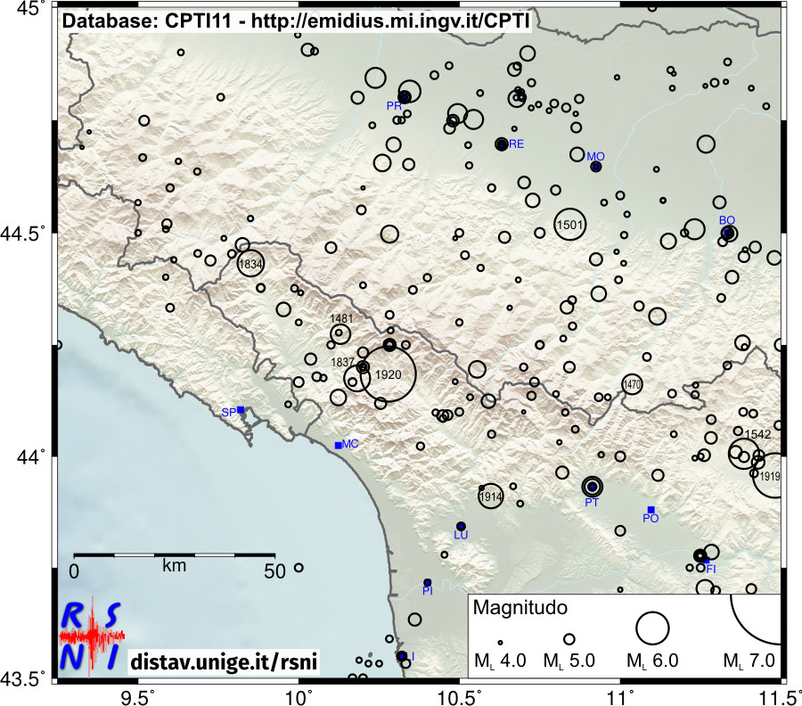 mappa-sismicità-strumentale-Appennino-settentrionale